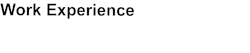 Work Experience